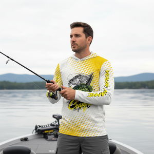 Custom Name Crappie Fish Yellow All Over Print Shirt