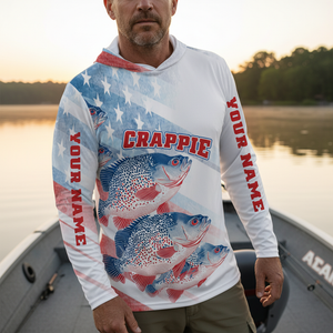 Custom Name Crappie Fish America All Over Print Shirt