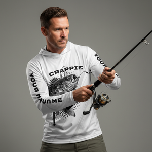 Custom Name Crappie Fish Gray All Over Print Shirt