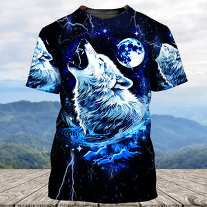 Mystical Wolf Howing Art All Over Print Shirt
