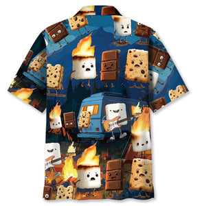 Funny Campsite Night Party Hawaiian Shirt