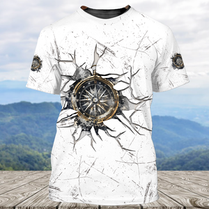 Not All Who Wander Are Lost Compass Cracks All Over Print Shirt