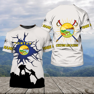 Custom Personal Hiking Montana State All Over Print Shirt