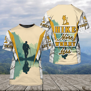 Custom Name Hiking More Worry Less All Over Print Shirt