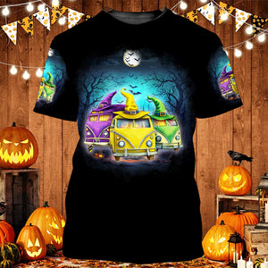 Witches Camping Car All Over Print Shirt