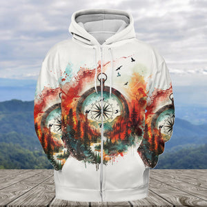 Compass Colorful Not All Who Wander Are Lost All Over Print