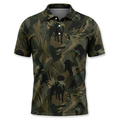 Mallard Duck Retriever Camouflage Polo Men Shirt