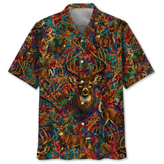Psychedelic Deer Hunting Hawaiian Shirt