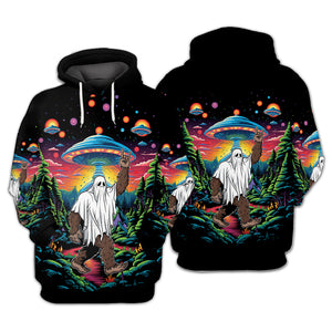 Bigfoot Boo Rock On All Over Print Shirt