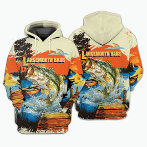 Largemouth Bass Jumping All Over Print Shirt