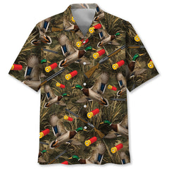 Vintage Camouflage Duck Hunting Hawaiian Shirt