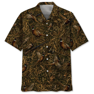 Pheasant Hunting Camo Hawaiian Shirt