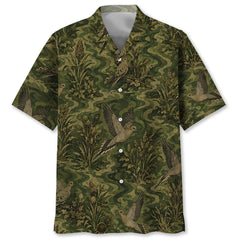 Vintage Mourning Dove Camo Hawaiian Shirt