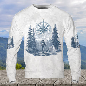 Vintage Hiking Compass All Over Print Shirt