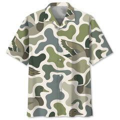 Mallard Ducks Camouflage Hunting Funny Pattern Hawaiian Shirt