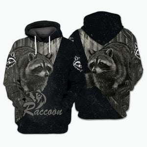 Grey Woods Raccoon - Elite Hunting All Over Print Shirt