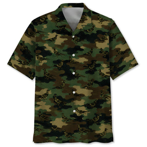 Pheasant Camouflage Millitary Hawaiian Shirt