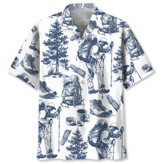 Vintage Hiking Camp Hawaiian Shirt