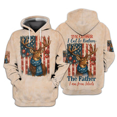 Funny Deer Christmas The Closer I Get To Nature All Over Print Shirt