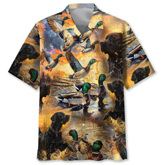 Duck Hunting Labrador Retriever Hawaiian Shirt