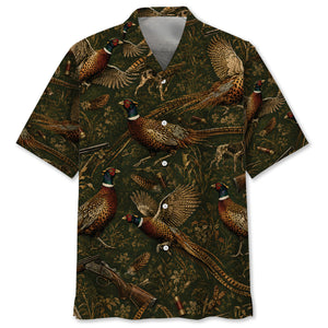 Vintage Pheasant Hunting Hawaiian Shirt