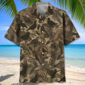 Tactical Mourning Dove Hunting Pattern Hawaiian Shirt