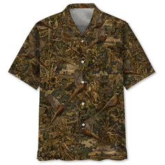 Pheasant Hunting Camo Hawaiian Shirt