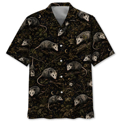 Opossum Camo Forest Hawaiian Shirt