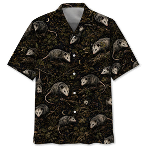 Opossum Camo Forest Hawaiian Shirt