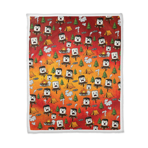 Burnt Marshmallow Camping Fleece Blanket Collection