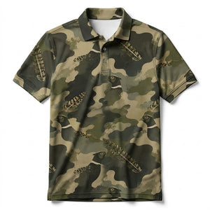 Pheasant Camouflage Ring Necked Pattern Men Polo Shirt