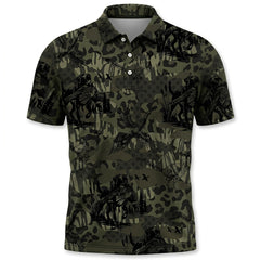 Camouflage Pheasant Hunting Men Polo Shirt