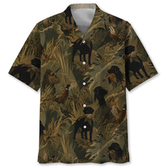 Wild Pheasant Retriever Camouflage Hawaiian Shirt