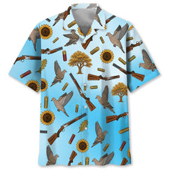 Blue Dove Hunting Hawaiian Shirt