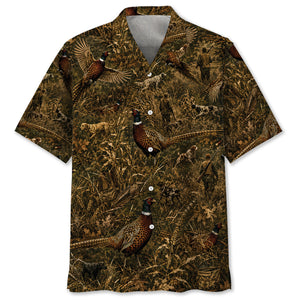 Hunt Pheasant Camo Hawaiian Shirt