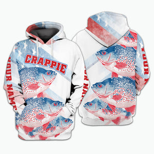 Custom Name Crappie Fish America All Over Print Shirt