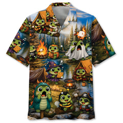 Vintage Frog Camping Hawaiian Shirt