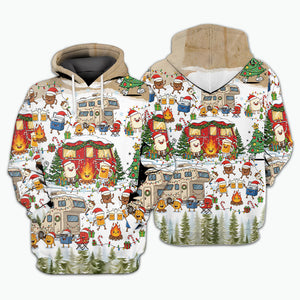 Campsite Christmas Party All Over Print Shirt
