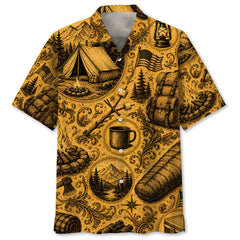 Camping Vintage Legend Art Hawaiian Shirt