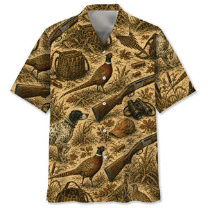 Vintage Pheasant Hunting Hawaiian Shirt
