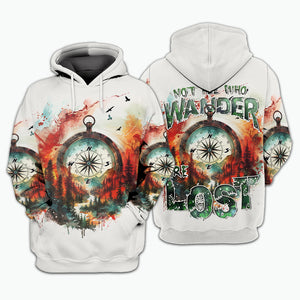 Compass Colorful Not All Who Wander Are Lost All Over Print