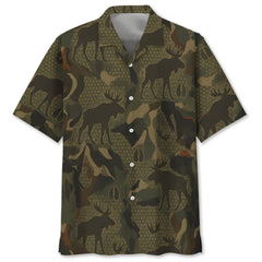 Moose Hunting Hawaiian Shirt