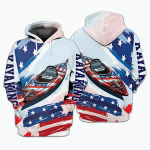 Custom Name Kayaking America All Over Print Shirt