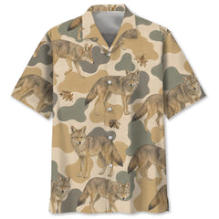Coyote Camouflage Hawaiian Shirt