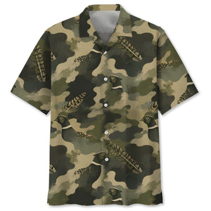Pheasant Camouflage Ring Necked Pattern Hawaiian Shirt