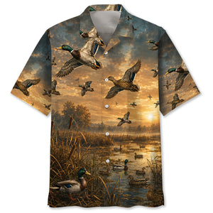 Duck Hunting Nature Hawaiian Shirt