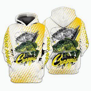 Custom Name Crappie Fish Yellow All Over Print Shirt