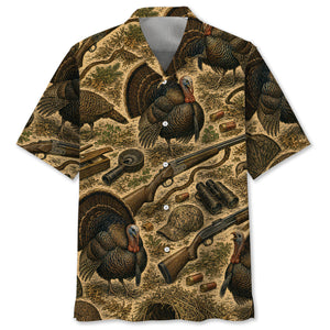 Vintage Turkey Hunting Hawaiian Shirt