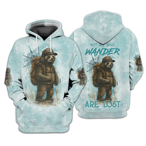 Sloth Not All Who Wander Are Lost All Over Print Shirt