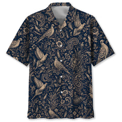 Midnight Dove Hunting Paisley Hawaiian Shirt
